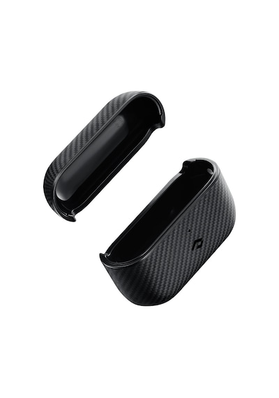 Apple Uyumlu  AirPods Pro 2 Kılıf Magsafe Özellikli 600d Aramid Fiber Pitaka Classic Seri Black-grey Twill
