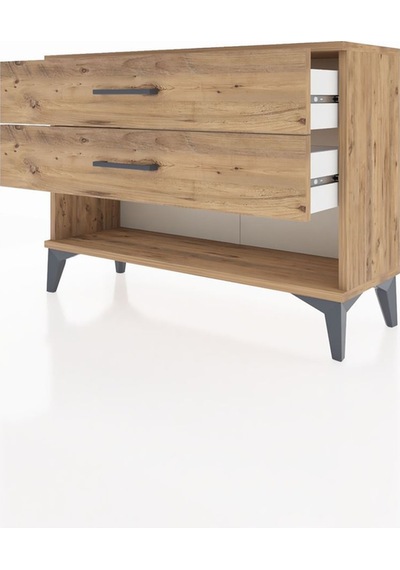 Arges Şifonyer 2 Çekmeceli 88x30x64 Çam-çam Atlas Çam