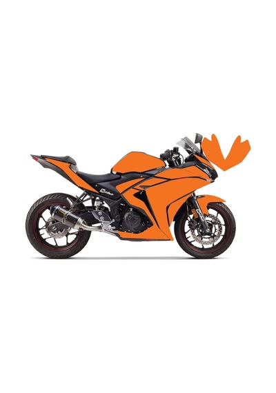 Yamaha Yzf R25 Kırmızı Parçalı Full Tek Renk Turuncu Kaplama