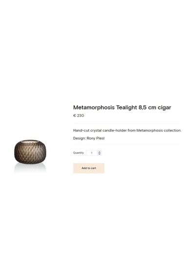 Rückl Metamorphosis Koleksiyonu El Kesimi Kristal Mumluk