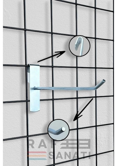 25 Adet Tel Pano Kancası 15 Cm Askı Kanca Raf Askısı Raf Aksesuar Galvaniz