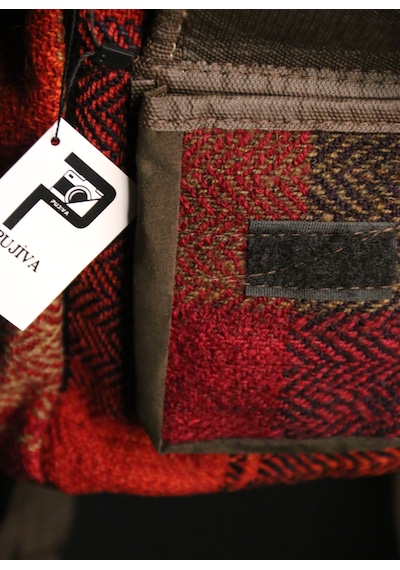 Pujiva Etnik Tarz Kilim Desenli, Çok Cebli, Fermuarlı, Renkli Sırt Çanta Koyu Kırmızı