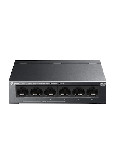 Tp-link Ls106p 6 Port 10-100 Mbps 4 Port Poe+ Masaüstü Switch