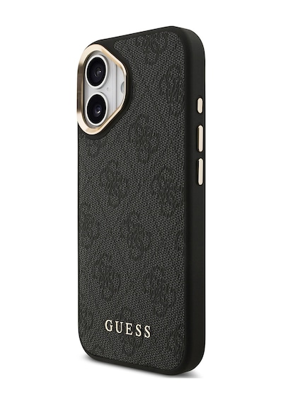 Apple Uyumlu iPhone 17 Kılıf Guess Lisanslı M-safe Şarj Özellikli Askılı Ve 4g Logo Kartlıklı Kapak Siyah Siyah