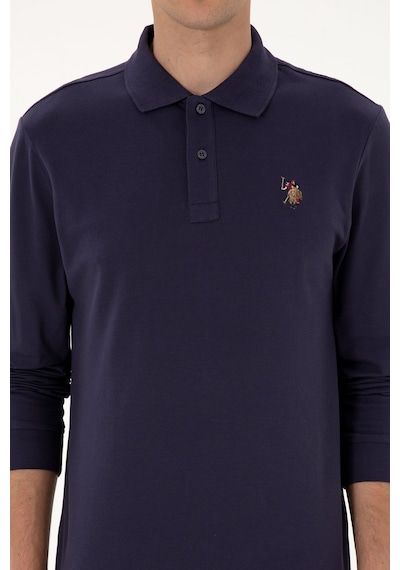 U.S. Polo Assn. Erkek Regular Fit Polo Yaka Mürdüm Basic Sweatshirt 50313772-VR074