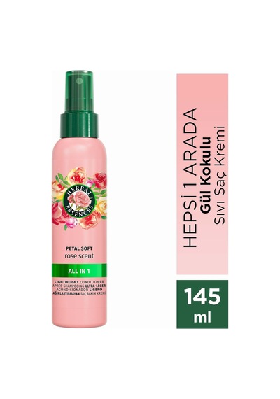 Kadifemsi Yumuşaklık Gül Kokulu Hepsi Bir Arada Ağırlaştırmayan Sıvı Saç Kremi 145ml