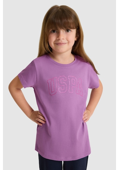 U.s. Polo Assn. Kız Çocuk Menekşe Tişört Basic 50325631-vr037 Menekse