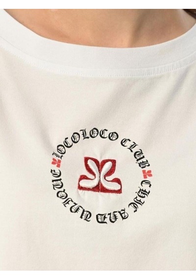 Zekids Kız Çocuk Logo Nakışlı Salaş Crop-15525 Ekru