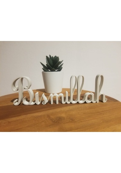 Bismillah Yazılı Modern 3d Dekoratif Masa Ve Raf Aksesuarı