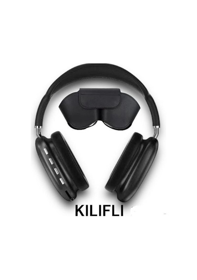 P9 Air Pro Max Kablosuz 5.0 Bluetooth Kulaklık Üst Baş Yapısı Süngerli Ve Kılıflı Black - 555297925