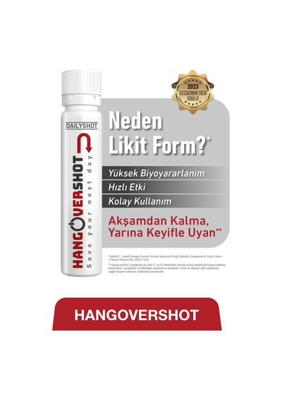 Hangover 4 Shot &electrovit Portakal