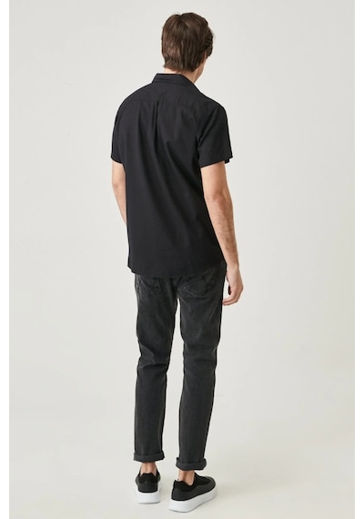 Wrangler Regular Fit Kısa Kollu Siyah Erkek Gömlek W5j7lo100 001