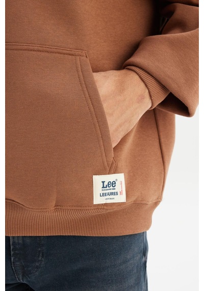 Lee Erkek Mid Logo Hoodie Dark Brown Çok Renkli