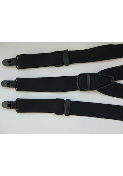 Siyah Pantolon Askısı 3 Cm Genişliğinde Siyah