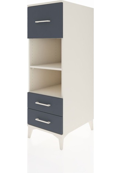 Kronos Dolap 2 Raflı 3 Çekmeceli 44x59x134 Aytaşı-antrasit Aytaşı