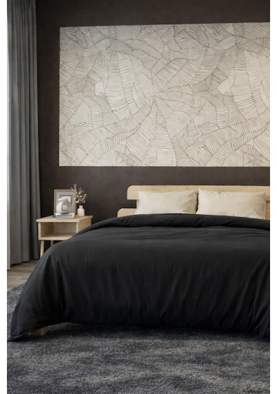 Renazzo Lotus New Masif Ahşap Karyola Ve 2 Adet Komodin Vernik 140x200 Vernik - 140 X 200