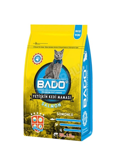 2 Adet Bado Yetişkin Kedi Maması Somonlu 500 Gr