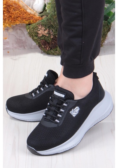 Fort King Anna Rahat Hafif Memory Foam Taban Sneaker Kadın Ayakkabı Siyah