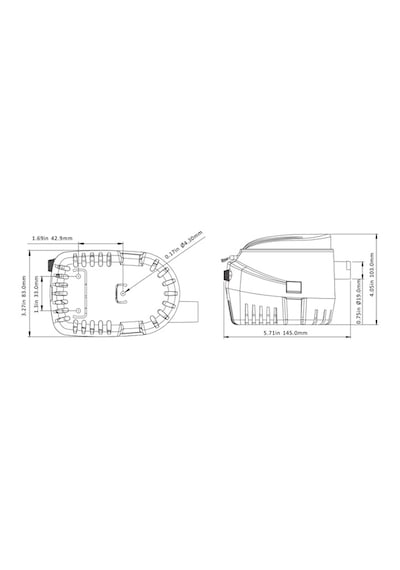 Sealux Marine Otomatik Sintine Pompası 750GPH 12V