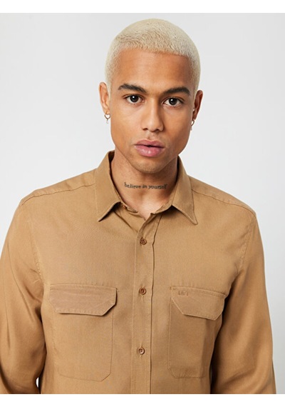Lf2031461 Gömlek U.kol Camel