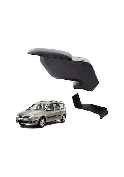 Dacia Logan Mcv 2007 Delmesiz Çelik Ayaklı Siyah Kolçak Kol Dayama