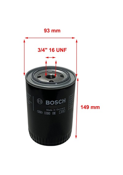 Bosch Seat Cordoba 1.9 D 47-50-55 Kw 1993-1999 Yağ Filtresi