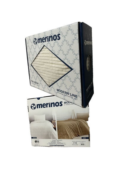 Cihangir Ticaret Merinos Modern Line Tek Kişilik Battaniye Seti Yatak Örtüsü Battaniye:150x220 Yastık Kılıfı:50x70 Kemik