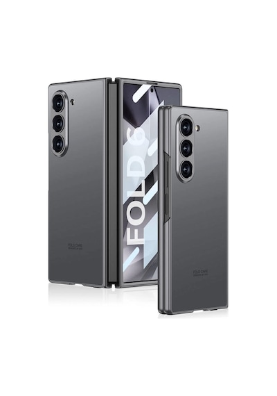 Galaxy Uyumlu Z Fold 6 Kılıf Titanyum Metal Tasarımlı Redclick Kıpta Caz Kapak - Gri