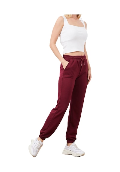 Giyimodam Modal Kumaş Jogger Eşofman Altı Unısex Bordo