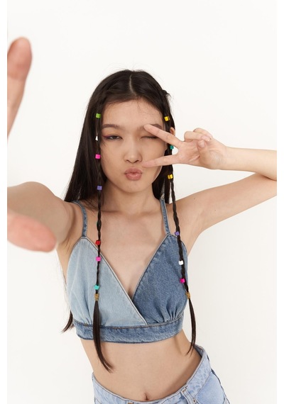 Holly Lolly Kot Kumaş Yumi Büstiyer Mavi