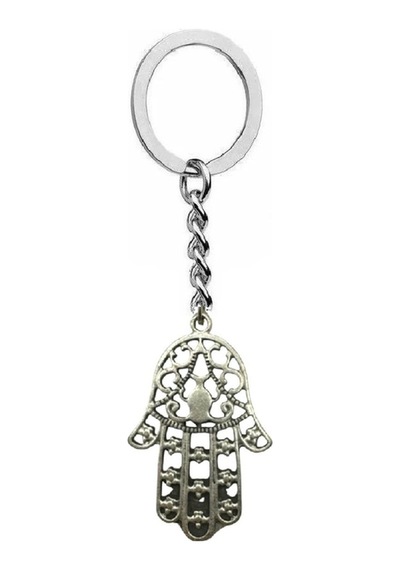 Desenli Fatma Ana Eli Figürlü Metal Anahtarlık Unisex Tasarım, Manevi Ve Koruyucu Aksesu