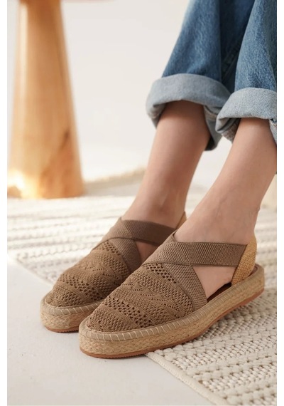 Freedom Storee Kadın Vizon Espadril Ayakkabı Tr19my01d