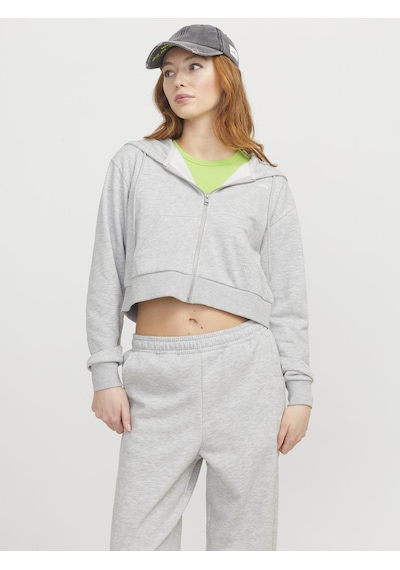 Jack & Jones Kadın Logo Baskılı Fermuarlı Sweatshirt - Alfa - 12258450 Light Grey Melange Açık Gri Melanj Jack & Jones Kadın Logo Baskılı Fermuarlı Sweatshirt - Alfa - 12258450 Light Grey Melange Açık Gri Melanj