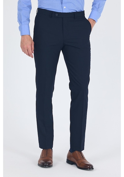 İmza Lacivert Esnek Yandan Cepli Slim Fit Classic Pantolon 1003250013 Lacivert
