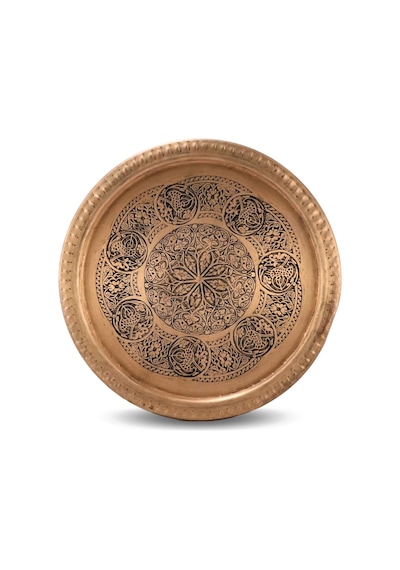 Mat Eskitme Bakır Tepsi 24 CM