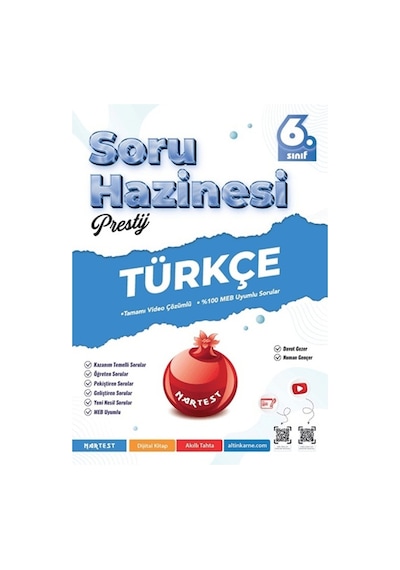 Nartest Yayınları 6. Sınıf Prestij Türkçe Soru Hazinesi