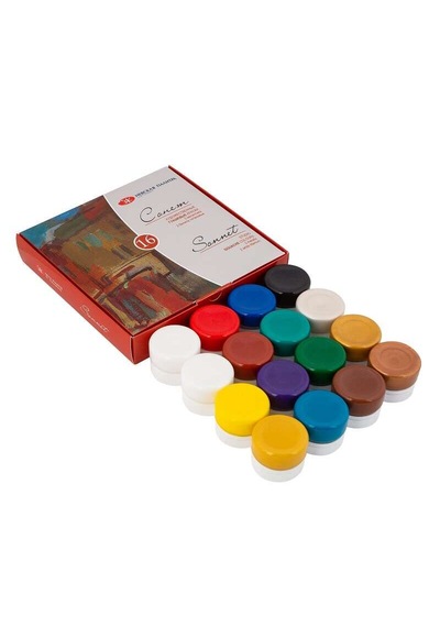 St. Petersburg Sonnet Guaj Boya Seti 16 Renk X 20 Ml. Çok Renkli