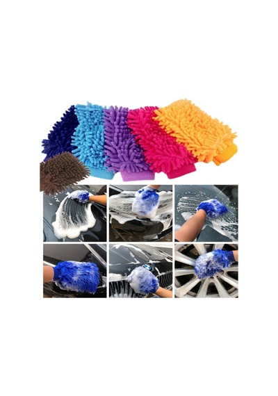 Mikrofiber Araba Yıkama Ve Detay Temizlik Eldiveni Çift Taraflı 22x13cm 1 Adet