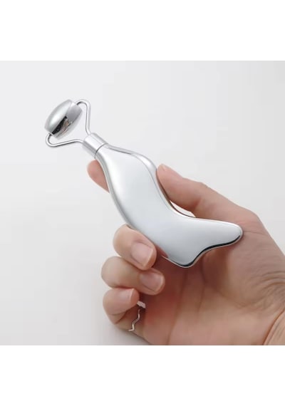 Metal Cilt Sıkılaştırıcı Face Gua Sha Rulosu Yüz Masaj Roller Model 5