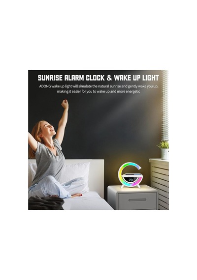 Bluetooth G Hoparlör Rgb Led Işıklı Speaker Alarm Saat Aux Usb Sd Kart Wireless Şarj