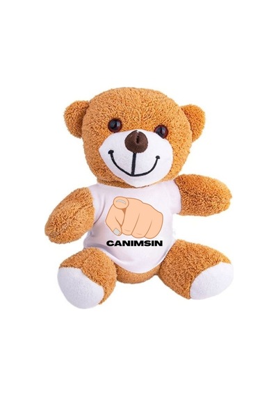 Sevgiliye Ve Arkadaşa Hediye "canımsın" Tasarımlı Peluş Oyuncak Ayı Kahverengi