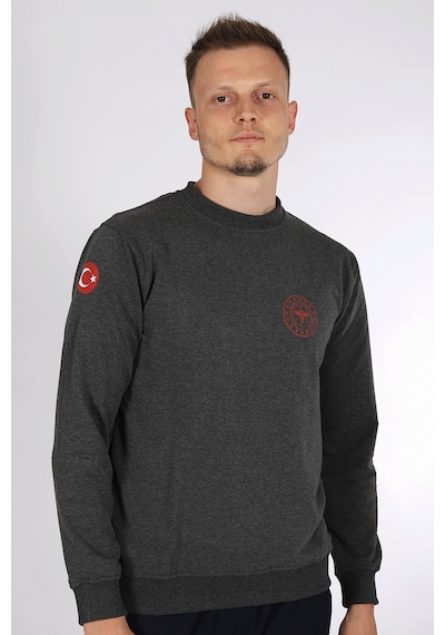 Koyu Gri 112 Acil Sağlık Bisiklet Yaka Mevsimlik Kazak Unisex