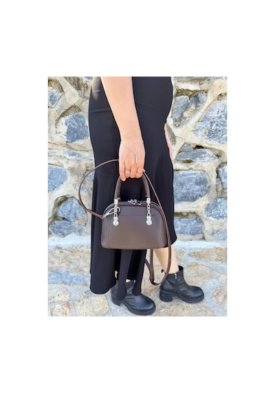 Just Polo Kadın Yeni Sezon Mini Cüzdan Aksesuarlı Askılı Şık El Ve Omuz Çantası Ebat : En 19 Boy 14 Cm Kahverengi 95259859