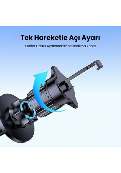 Bix Bxch14 360 Derece Metal Kancalı Manyetik Havalandırma Izgarası Araç İçi Telefon Tutucu