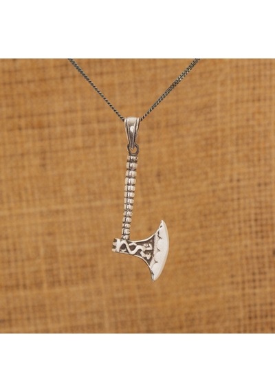 Viking Baltası Model Gümüş Kolye Gümüş