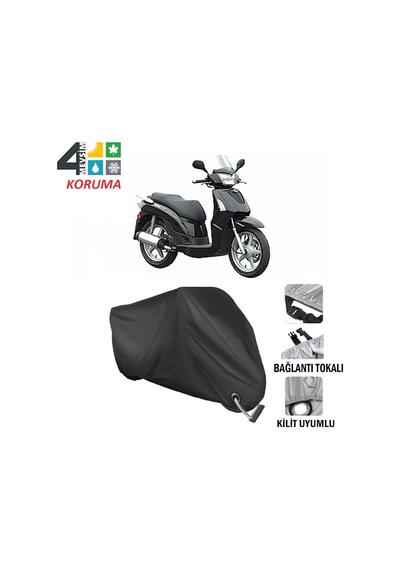 Kymco People S 200 Motosiklet Brandası ( Kilit Uyumlu - Siyah