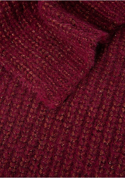 Mavi - Bordo Atkı 1912808-30214 Bordo