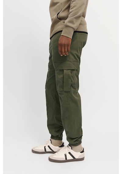 Jack & Jones Erkek Jpstkane Rahat Kalıp Kargo Pantolon 12268261 Haki Haki