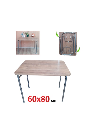 Depolife Depolife Katlanır Ayaklı Mutfak Balkon Yemek Çalışma Masası Ceviz (464145362)