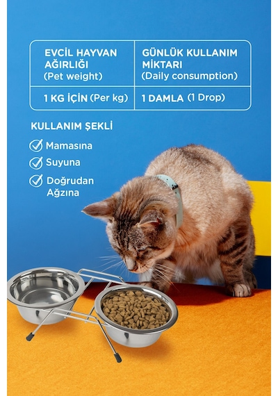 Metapet Kediler İçin %100 Doğal Sakinleştirici Stress Relax Damla 50 ML
